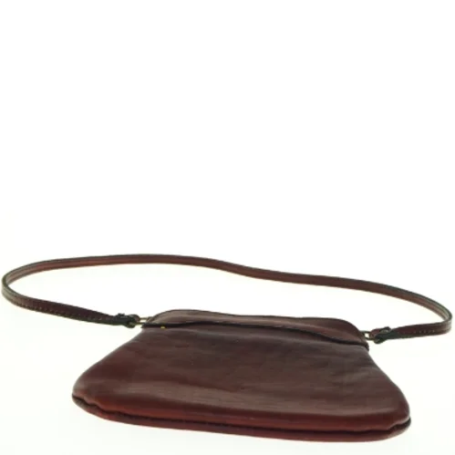 Retro Rød læder Crossbody Vintage skuldertaske (str. 22 x 22 cm)