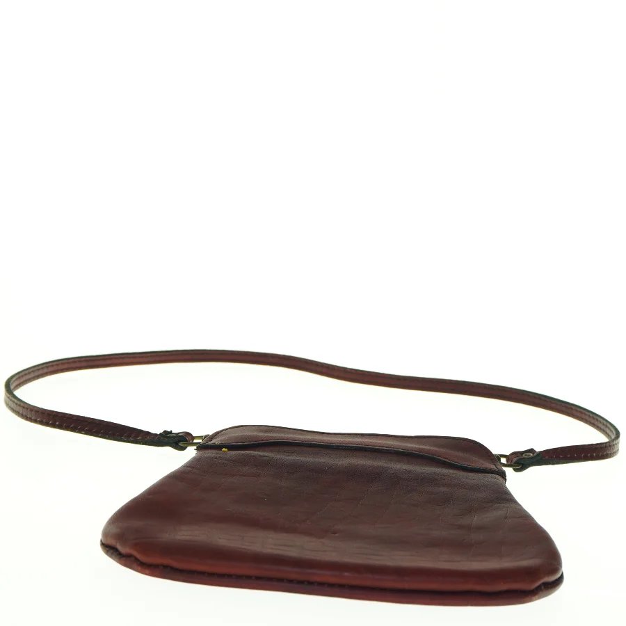 Retro Rød læder Crossbody Vintage skuldertaske (str. 22 x 22 cm)