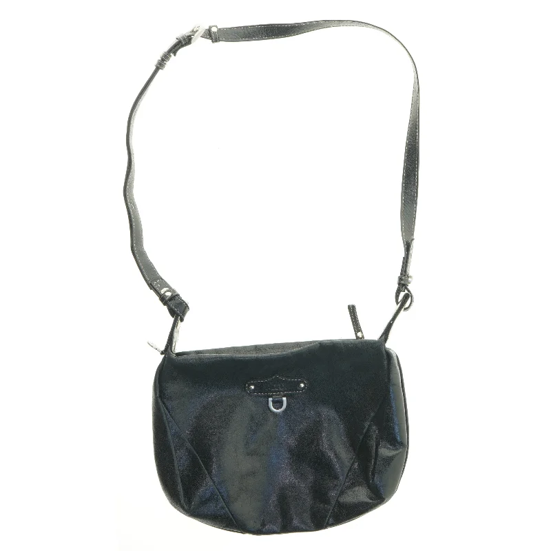 Sort skuldertaske i læder fra Adax