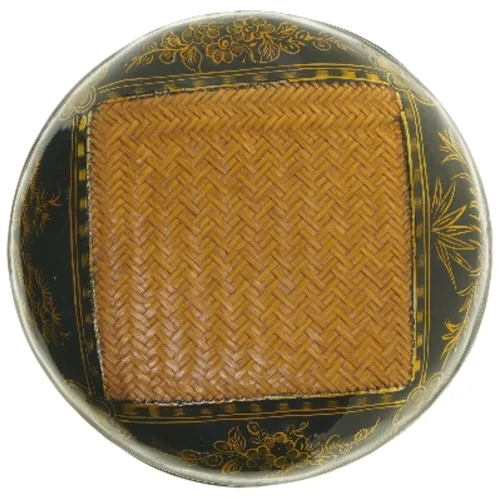 Vintage japansk lakvarekurv 1920'erne (str. Ø 22 cm)