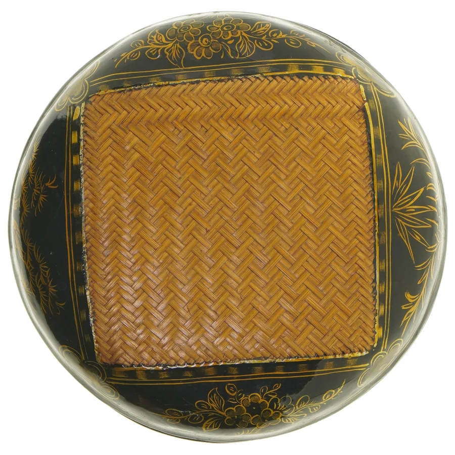 Vintage japansk lakvarekurv 1920'erne (str. Ø 22 cm)