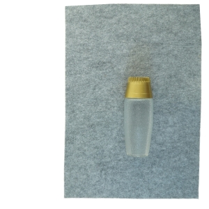 Amerikansk Cocktail Shaker fra 1950'erne Glas og messing flaske (str. 23 x 7 cm)