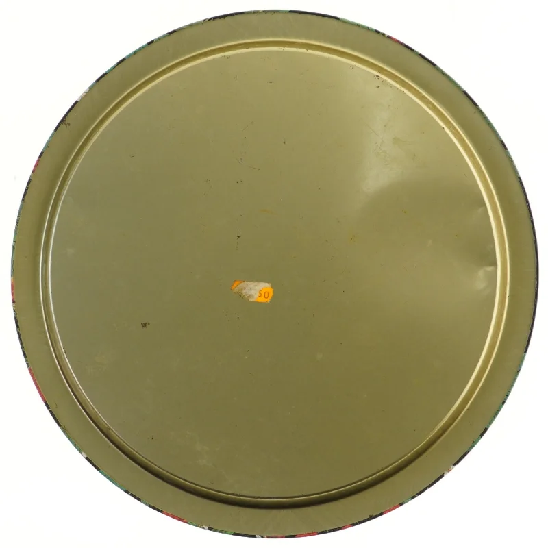 Rund bakke med jordbærmotiv (str. Ø 33 cm)