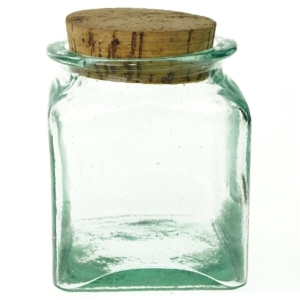 Glaskrukke med korkprop (str. 17 x 13 cm)