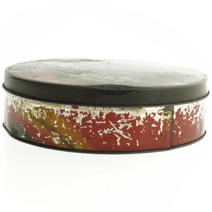 Antik Art deco Mackintosh Rainbow Slik metal dåse med patina (str. 26 x 7 cm)