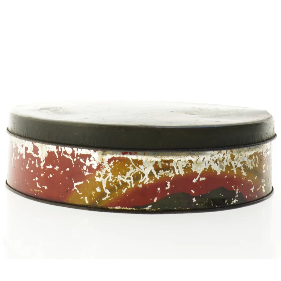 Antik Art deco Mackintosh Rainbow Slik metal dåse med patina (str. 26 x 7 cm)