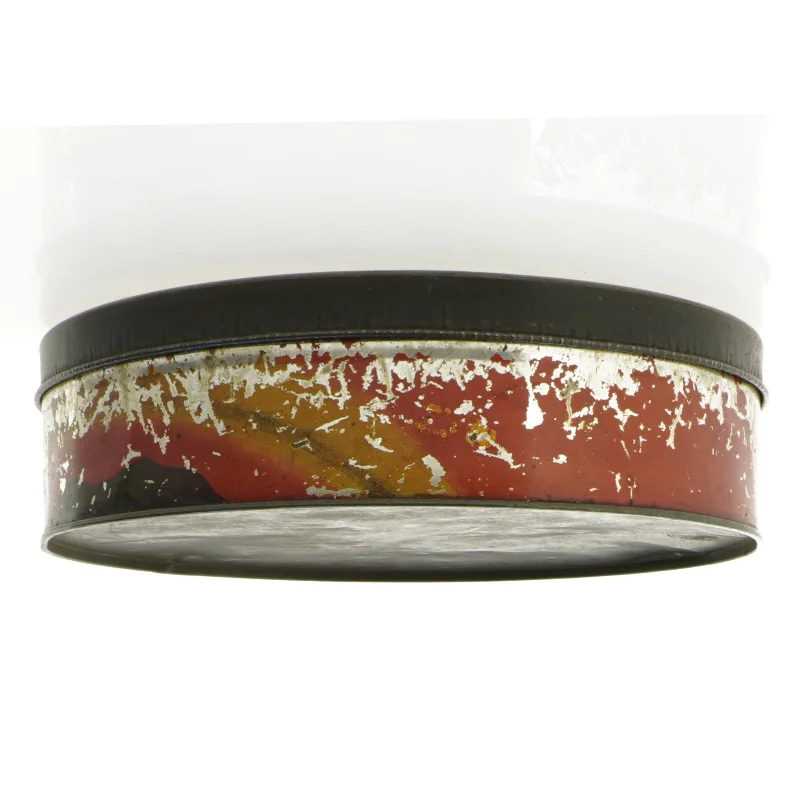 Antik Art deco Mackintosh Rainbow Slik metal dåse med patina (str. 26 x 7 cm)