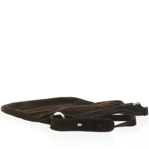 Sort crossbody skuldertaske i blød ruskind fra Adax (str. 29 x 28 cm)