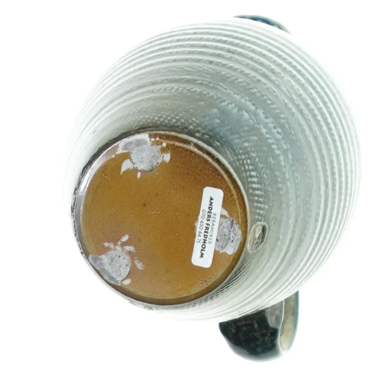 Hånddrejet Saltglaseret Keramik Kande fra Anders Fredholm (str. 20 x 13 cm)