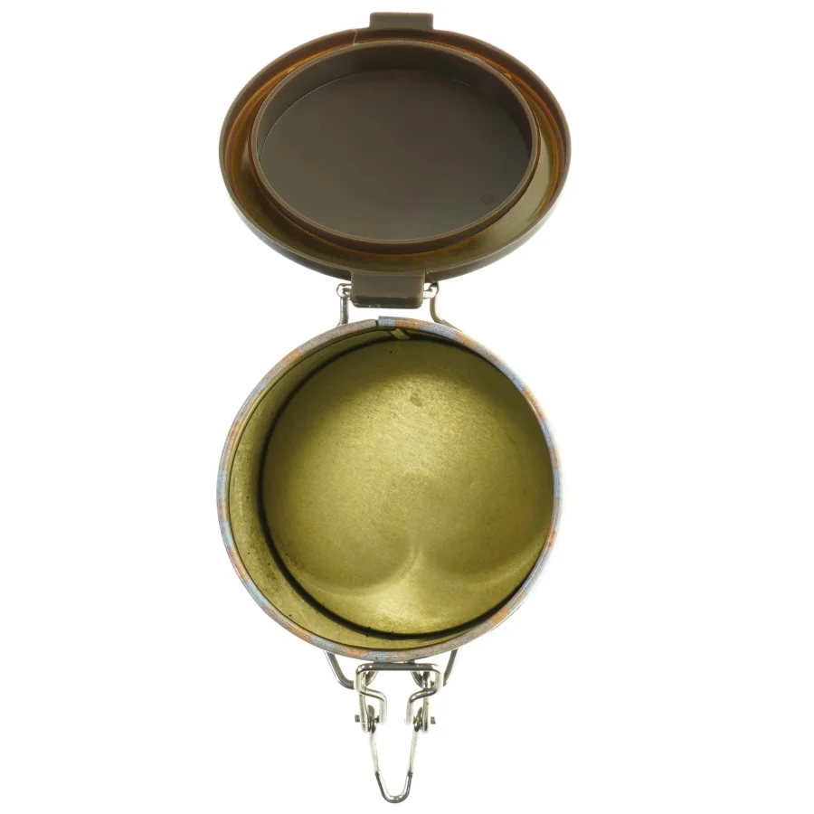 Dekorativ vintage dåse med låg (str. 18x8,5 cm)