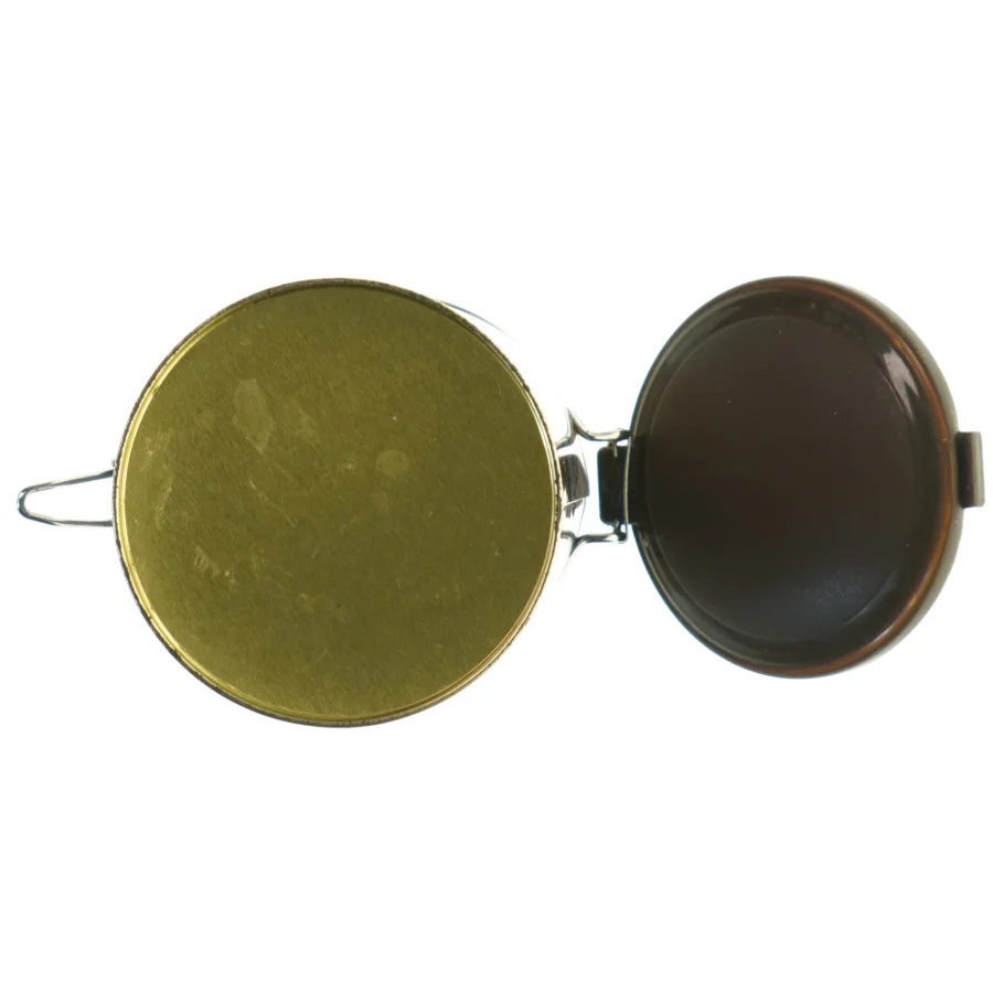 Dekorativ vintage dåse med låg (str. 18x8,5 cm)