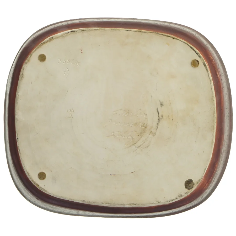 Søholm Keramisk fad med Turkis glasur (str. 28x24 cm)