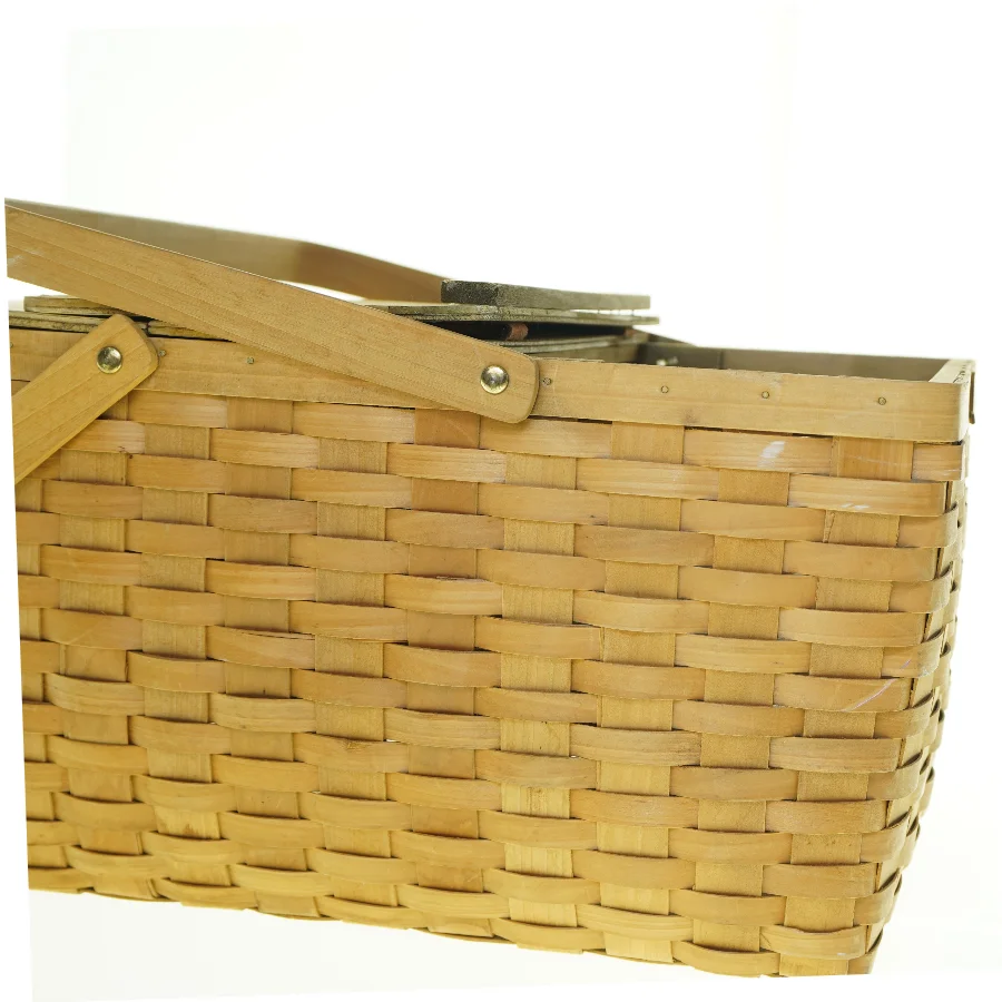 Flettet Picnic kurv (str. 23 x 26 x 42 cm)