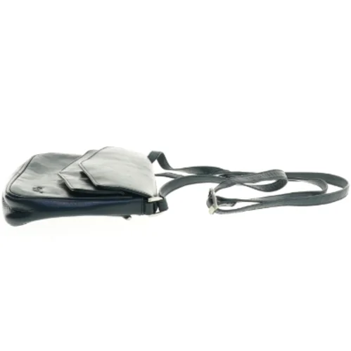 Sort Læder skuldertaske fra Stephi (str. 23 x 16 cm)