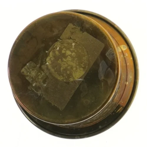 Metallisk Kobber vase med patina (str. 10,5x7,5 cm)