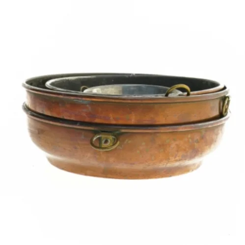 Kobberskålesæt til ophæng (str. 21-10 cm)