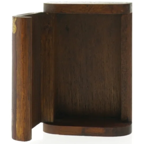 Teak Træboks med Thai Buddha udskæringer (str. 11,5 cm)