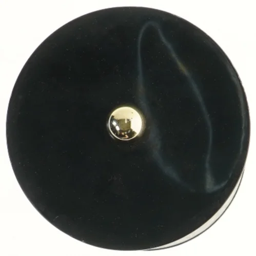 Dekorativ metalbeholder med låg (str. Ø 16x17 cm)