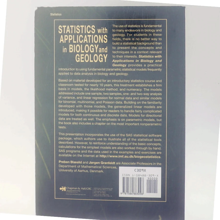 Statistics with applications in biology and geology (Bog)