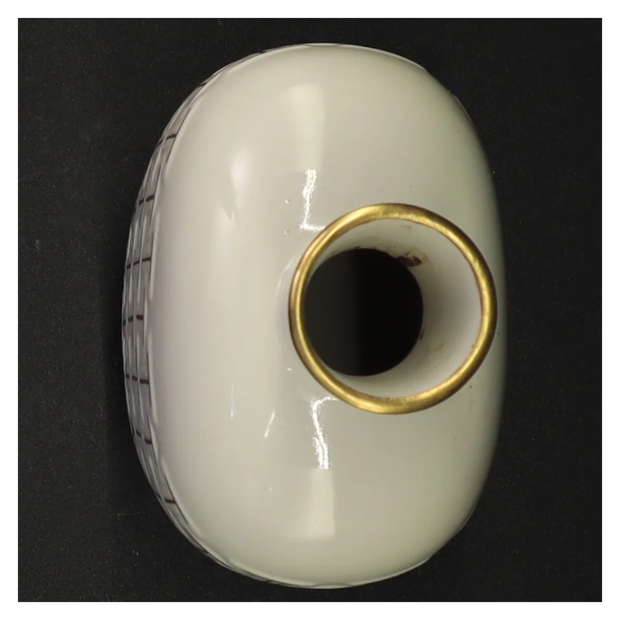 Porcelænsvase fra Kjøbenshavn Porcellains Maleri (str. 15 x 11 x 7 cm)