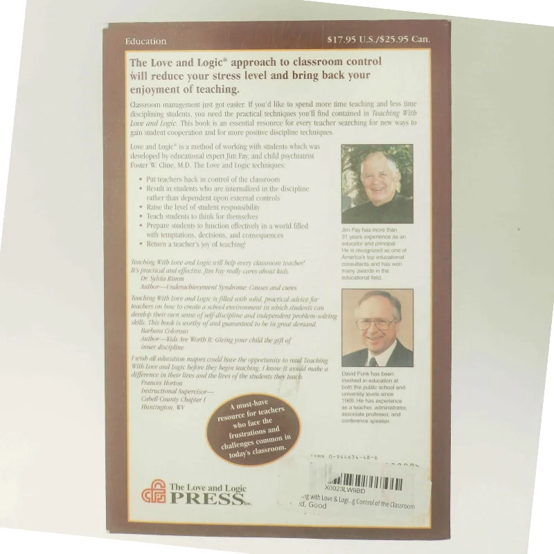 Teaching With Love & Logic af Jim Fay (Bog)