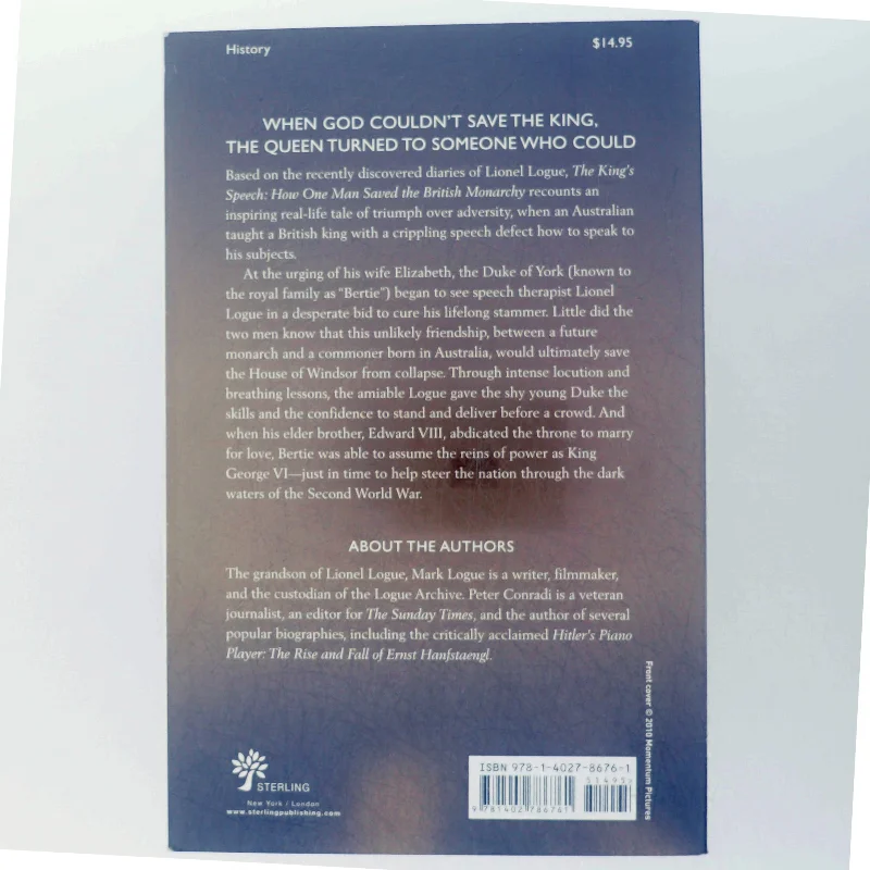 'The kingś speech' af Mark Logue (bog)