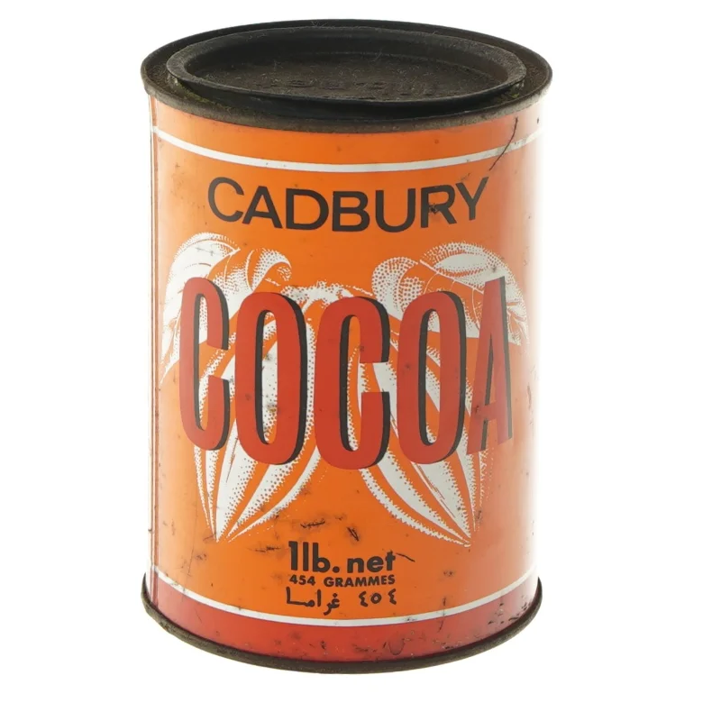 Cadbury kakao beholder (str. Ø 10 cm længde 14 cm)