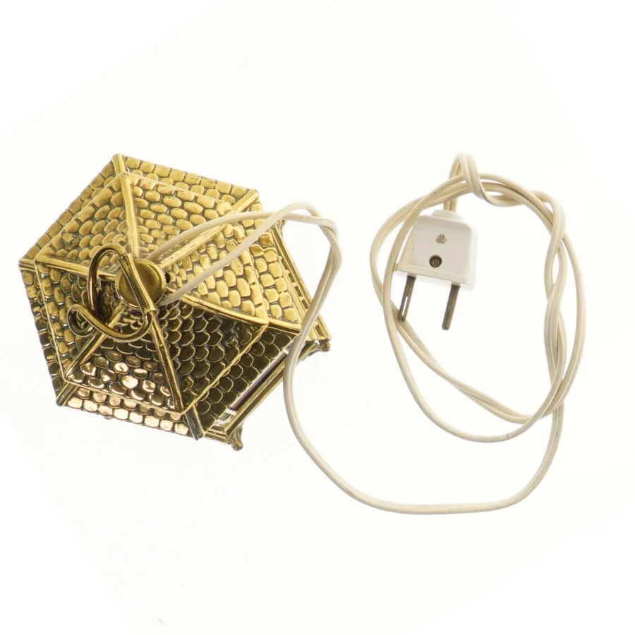 Dekorativ lanterne lampe med farvet glas (str. 18 cm)