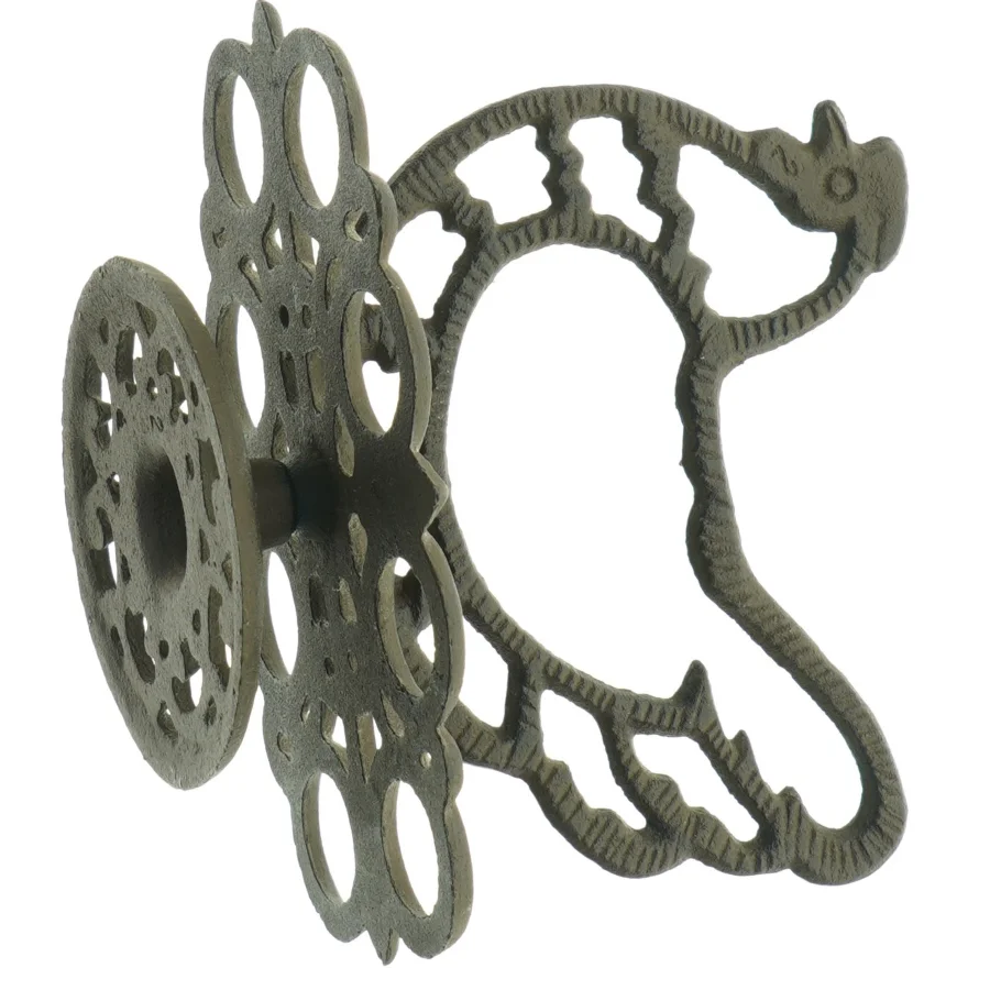 Fransk Vintage Støbejerns Høne æggeholder (str. 19 x 17 cm)