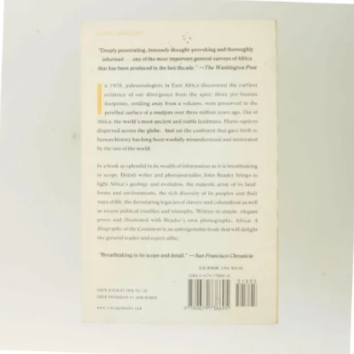 Africa : a biography of the continent af John Reader (Bog)