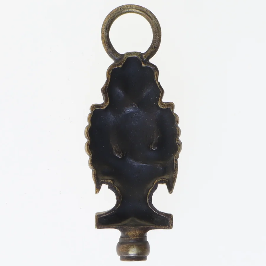 Antik Messing Figur af Mary Queen of Scots vedhæng (str. 9,5x3,5 cm)