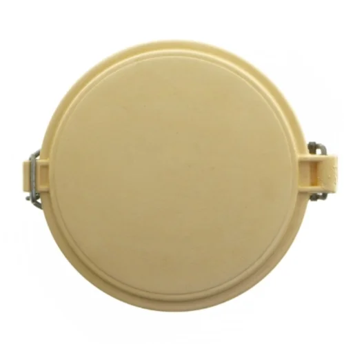 Metalbeholder med blåbærmotiv fra Mega (str. Ø. elve cm. længde. 20 cm)