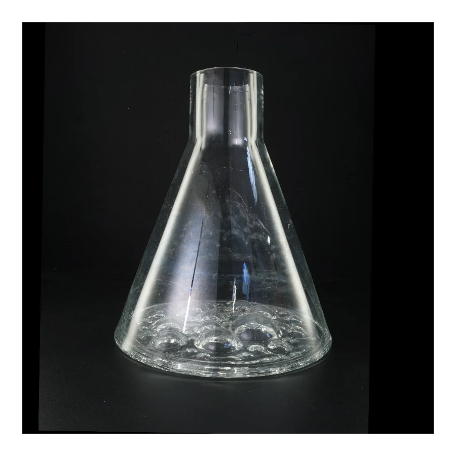 Glasvase med bobledesign (str. 37 x 29 cm)