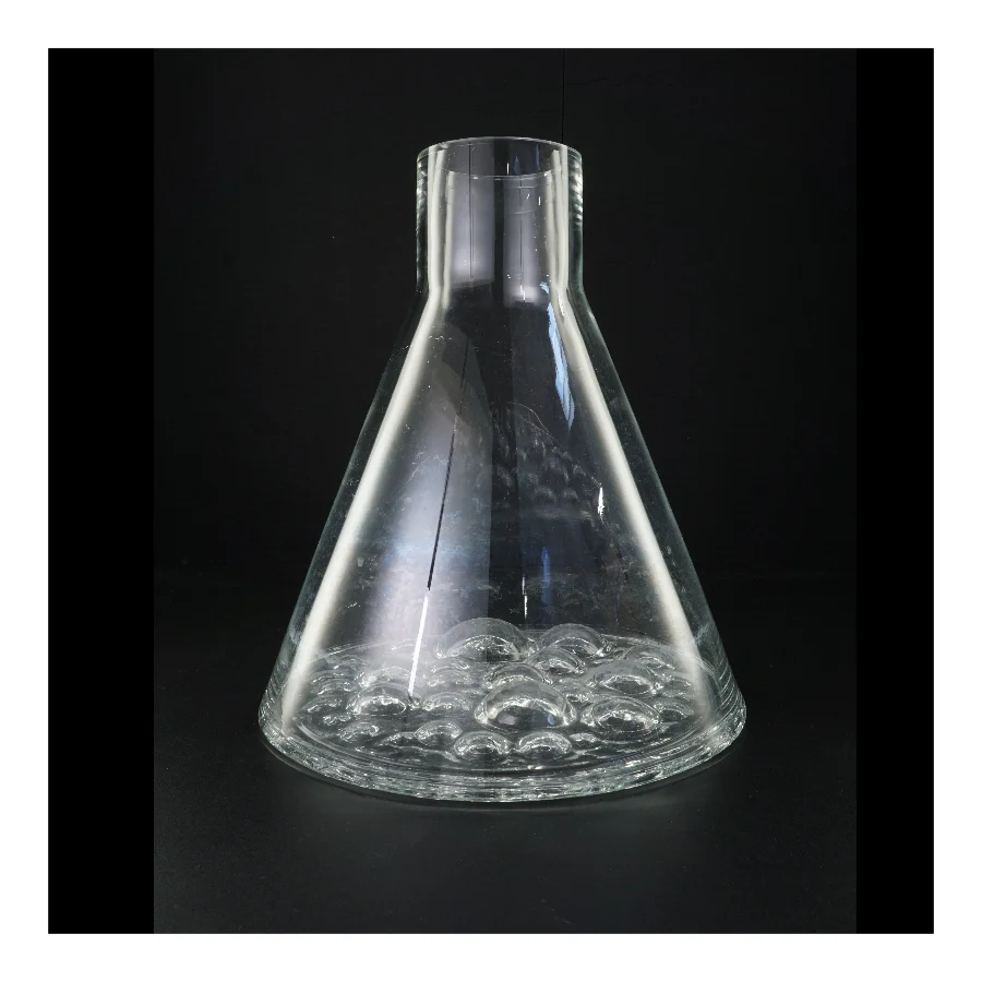 Glasvase med bobledesign (str. 37 x 29 cm)