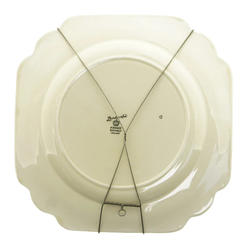 Antik fajancefad fra Adams (str. 24 x 24 cm)