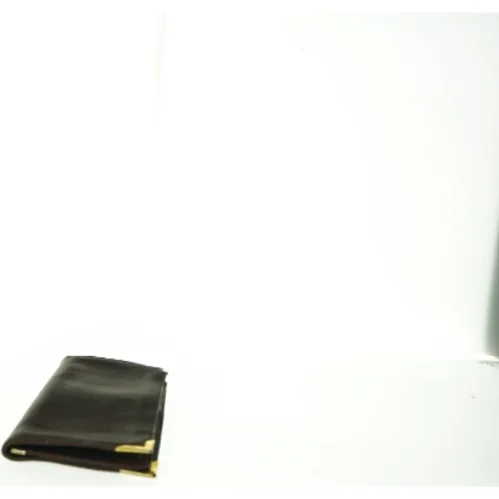 Brun Vintage læder Clutch med guld detaljer (str. 27 x 13 cm)