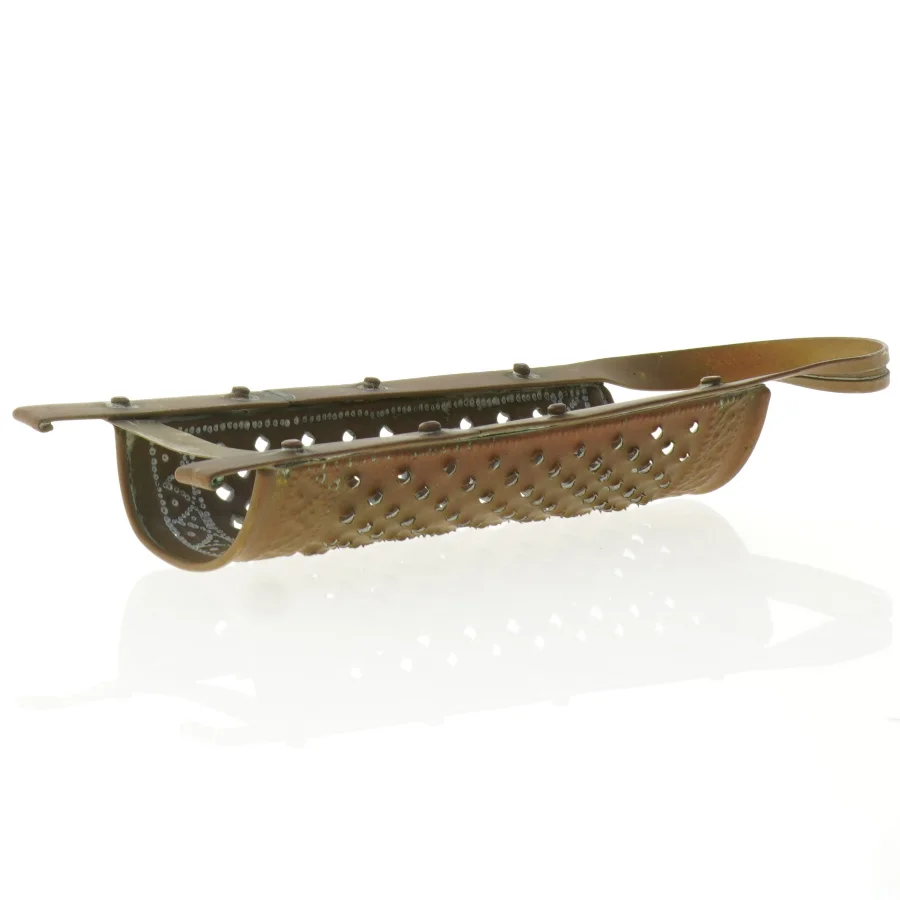 Antikt Rivejern kobber/messing (str. 29 x 10 cm)