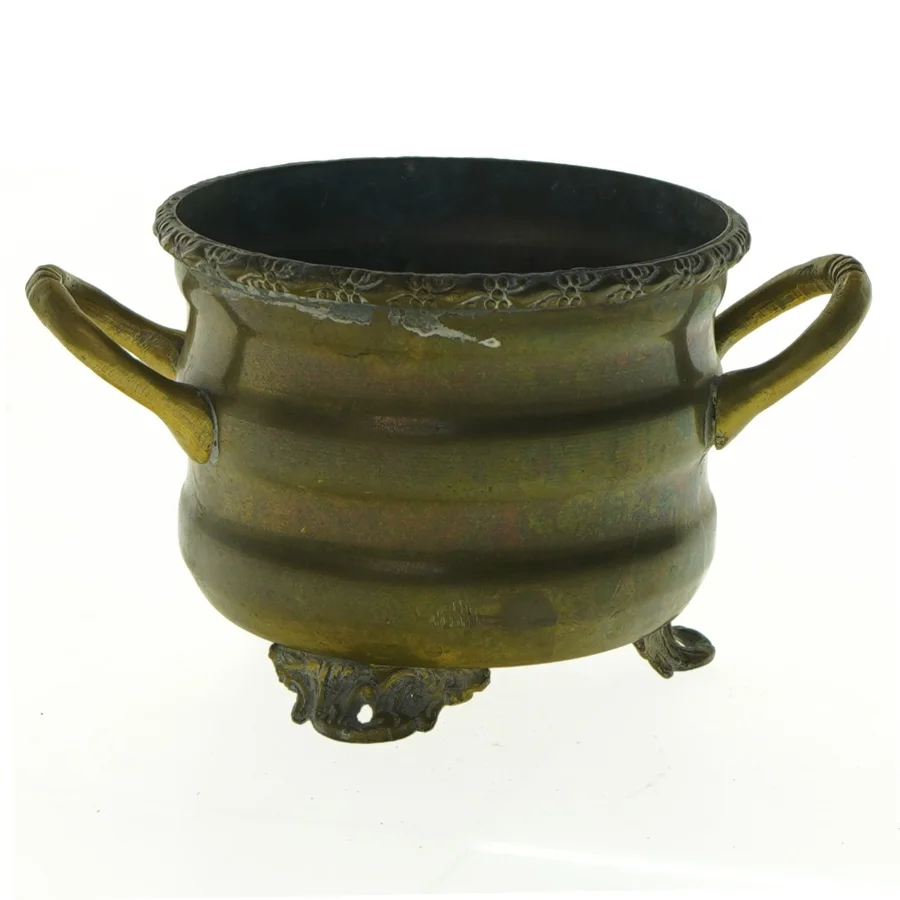 Vintage messing urtepotte (str. 12 x 9 cm)