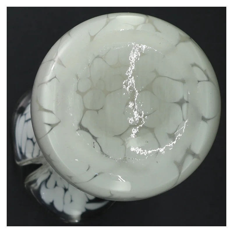 Mundblæst Marmoreret Glasvase med luftbobler (str. 27 x 9 komma 5 cm)