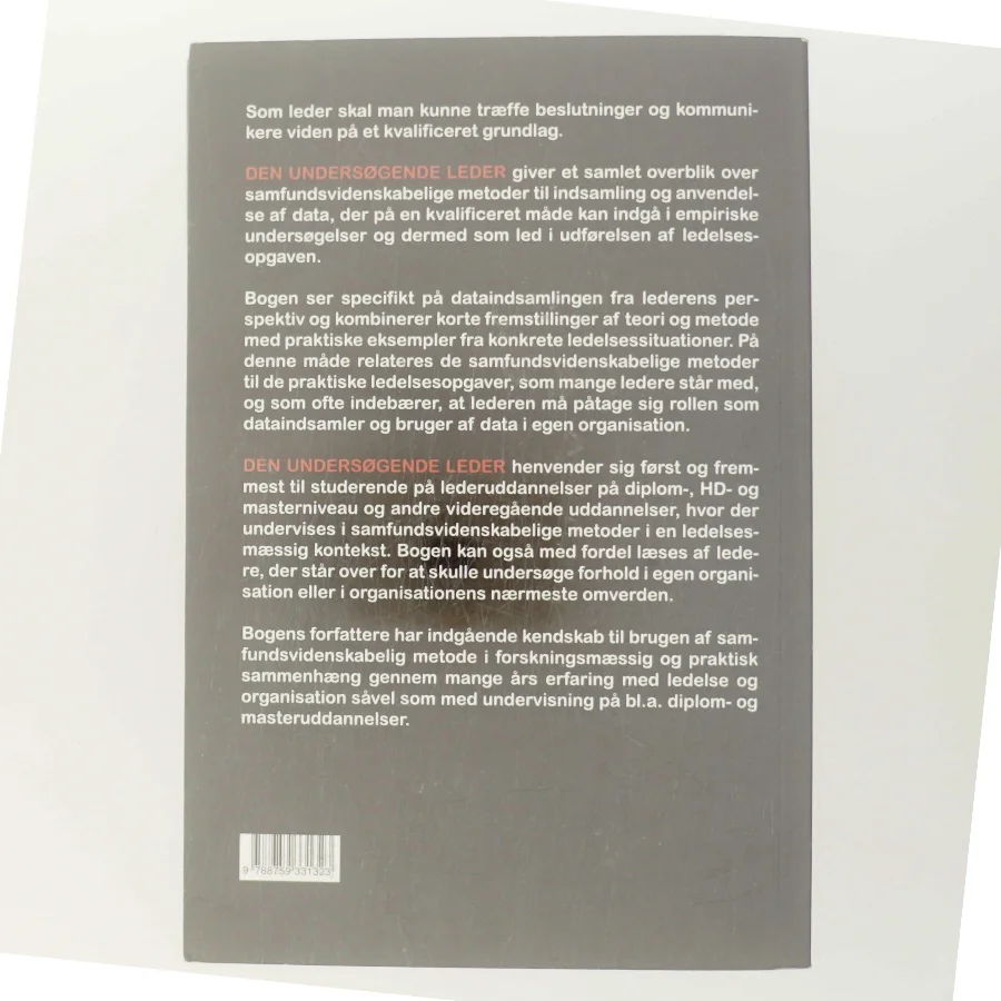 Den undersøgende leder : metoder til dataindsamling og dataanvendelse af Steen Hvid (Bog)