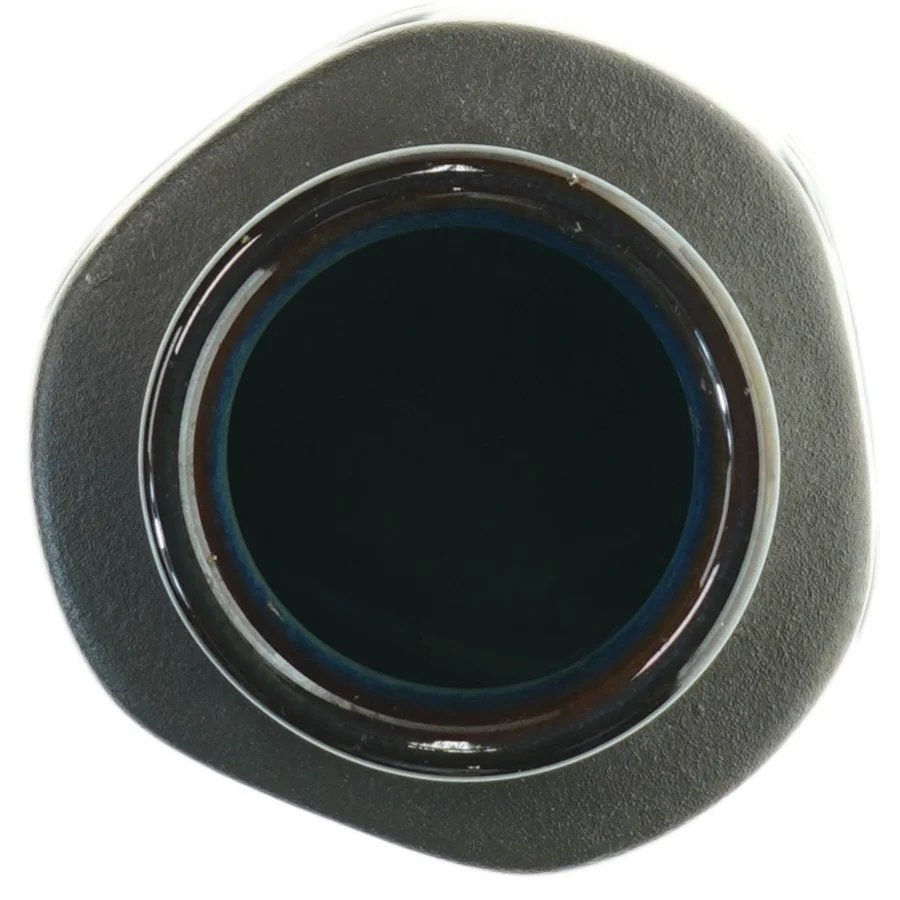 Blå Keramisk vase med mønster fra Søholm Stentøj (str. H. 22 cm. ø. 10 cm)