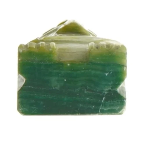 Håndskåret Tiki figur i jade (str. 7x5 cm)