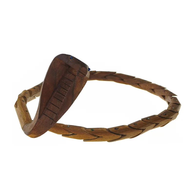 Dekorativ håndlavet træslange (str. 96,5 cm)