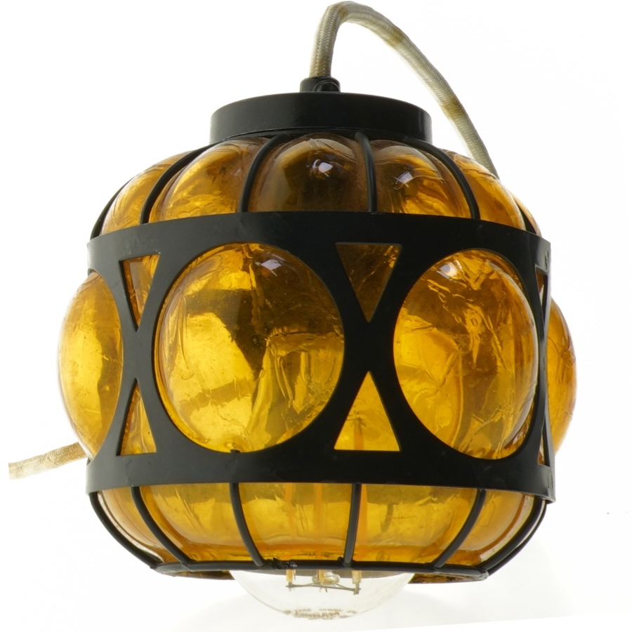 Gul glaspendel (str. Ø. 10 cm)