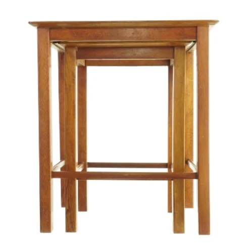 2 stk. 1960'er Teak Træ indskuds bord (str. 43 x 30 x, 25,5 cm og 45 x 40,5 x 31 cm)