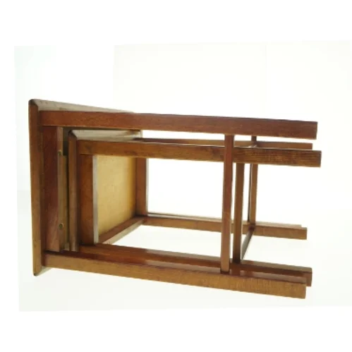 2 stk. 1960'er Teak Træ indskuds bord (str. 43 x 30 x, 25,5 cm og 45 x 40,5 x 31 cm)