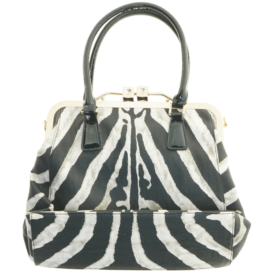 Zebra mønster håndtaske fra Eternel (str. 37 x 27 x 12 cm)