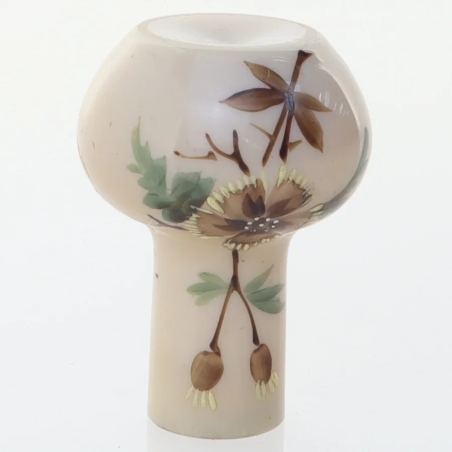 Håndmalet Mundblæst Glas Vase (str. 7 x 5 cm)