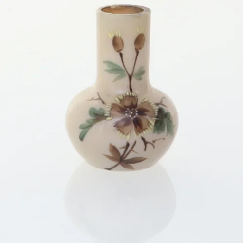 Håndmalet Mundblæst Glas Vase (str. 7 x 5 cm)