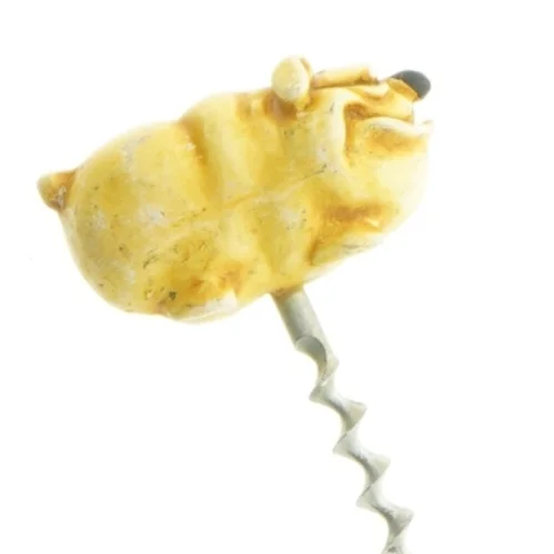 Vinoptrækker med bulldog hundefigur (str. 9 x 6 cm)